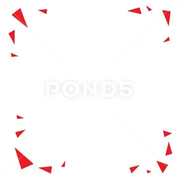 Red Confetti or Shrapnel or Glass Broken into Tiny Pieces Scattered in Random in Stock Illustration