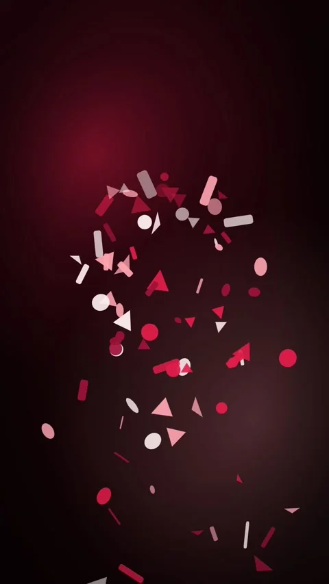 Red Confetti Popping And Falling Vertical Seamless Loop Animated Dark Stock Footage 344006996