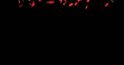 Red confetti throwing in the air for overlay. Video stock 211666005