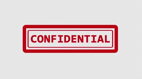 Red confidential stamp on transparent background for top secret, classified data 스톡 동영상 337119245
