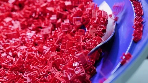 Red connectors for cables Stock Footage 75327502