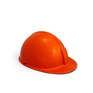 Red constructing helmet side view Stock Illustration