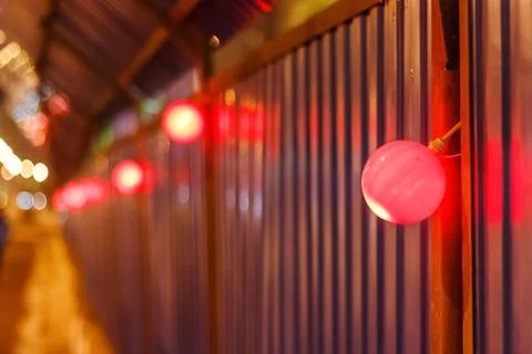 Red construction lamp Stock Photos