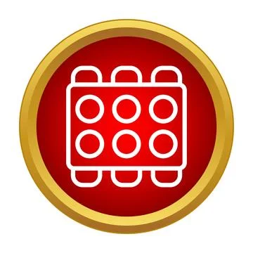Red constructor toy element icon building game Ilustración de archivo