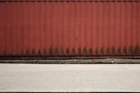 Red Container Van Stock Photos