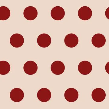 Red contrast seamless pattern background circle circumference simple textile  Stock Illustration