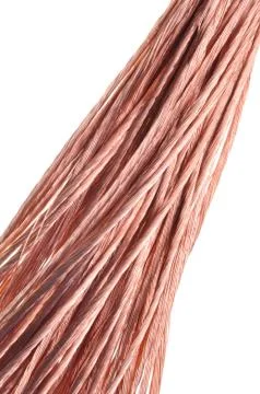 Red copper wire Foto stock