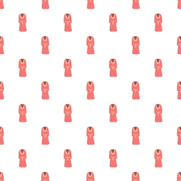 Red coral robe pattern for lounge wear fashion Stock Illustration