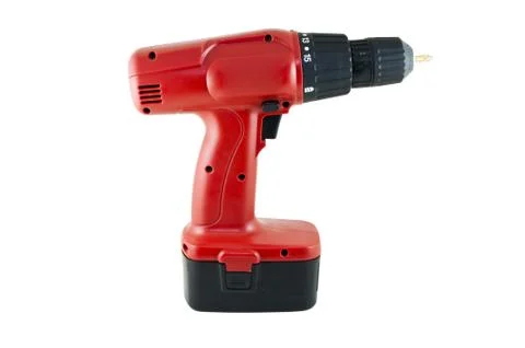 Red cordless drill Stock Photos