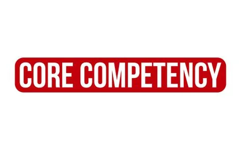 Red Core Competency Rubber Stamp Seal Vector イラスト素材