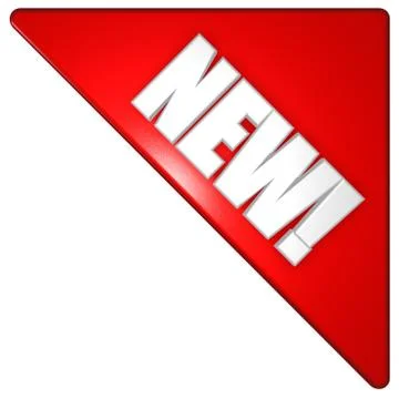 Red corner with the word new - 3d illustration Stock Illustration