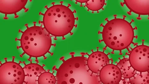 Red Coronavirus Cells Animation. Global Pandemic. COVID-19 spread. Stock Footage 192498899