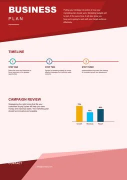 Red Corporate Business Plan Template Stock Illustration