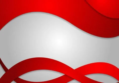 Red corporate waves on grey background Red corporate waves on grey backgro... Foto stock