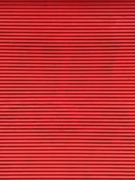 Red Corrugated Metal Shutter Texture Background With Horizontal Lines And I.. Stock Photos