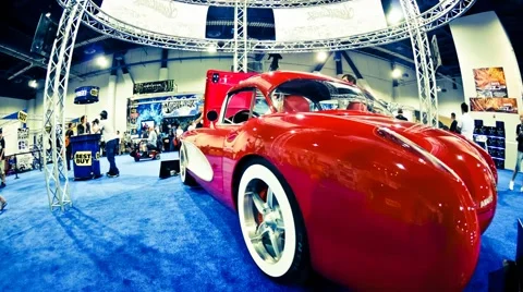 Red Corvette Stockbeeldmateriaal 41301344