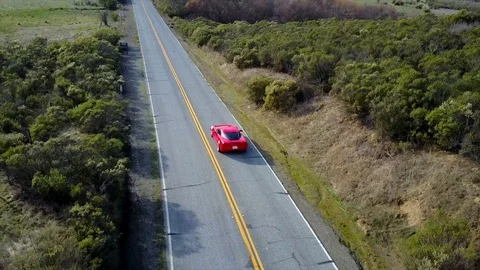 Red Corvette Stock Footage