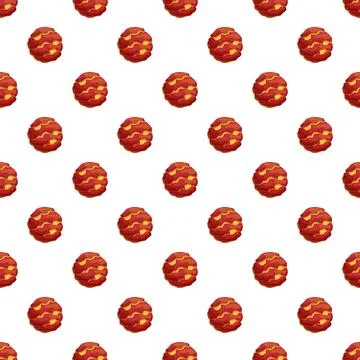 Red cosmic planet or asteroid seamless pattern Stock Illustration