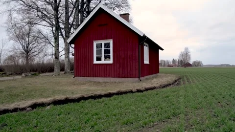 Red cottage Stock Footage 278246365