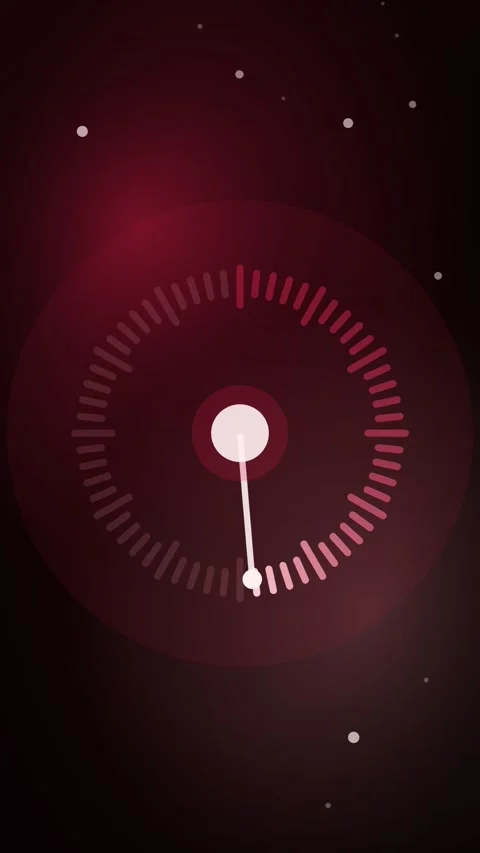 Red Countdown Ring Closing Vertical Seamless Loop Animated Dark Background For Stock Footage 344006994
