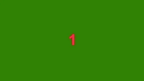Red Countdown Timer Animation on Green Screen Background Stock Footage 334022710