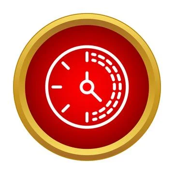 Red countdown timer illustrating time management concept Stock Illustration