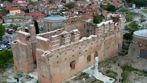 Red Courtyard Basilica - Pergamon Stock Footage 292728863