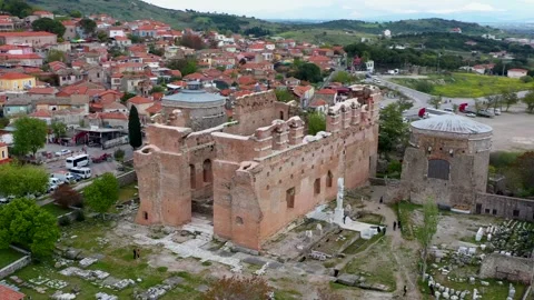 Red Courtyard Basilica - Pergamon Stock Footage 292728933