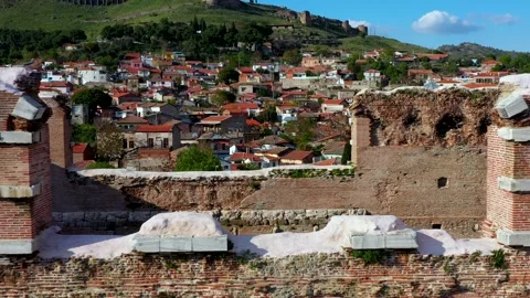 Red Courtyard Basilica - Pergamon Stock Footage 292730393