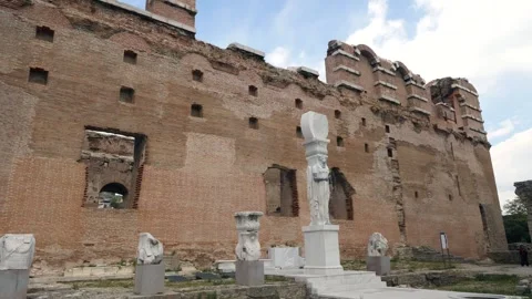 Red Courtyard Basilica - Pergamon Stock-Footage 304515812
