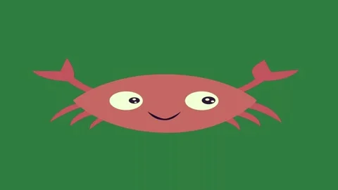 Red crab on gesture movement backgrounds colorful elements expression frame Stock-Footage 335147408