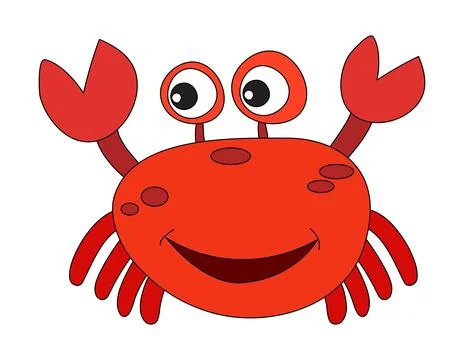 Red crab isolated on a white background Stock Illustration