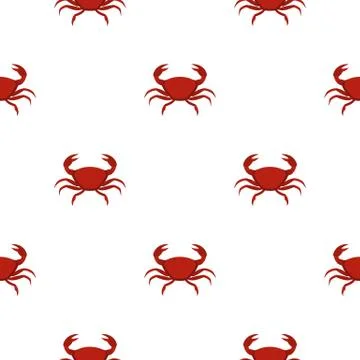 Red crab pattern seamless Stockillustratie