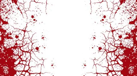 Red cracked blood splatter frame background vector Illustration