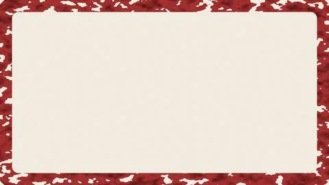 Red cracked border frame template for presentation slides Illustrazione stock