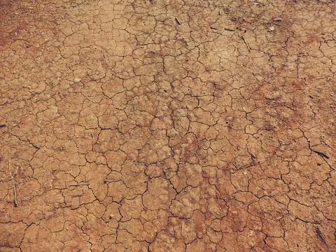Red Cracked  Soil Texture Stock Photos
