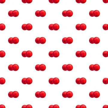 Red cranberry fruit seamless pattern background illustration Stock Illustration