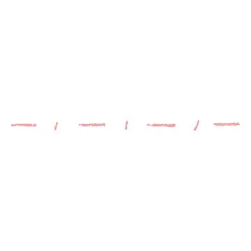 Red crayon dashed line with dots, vector important underlined, handwriting 스톡 일러스트