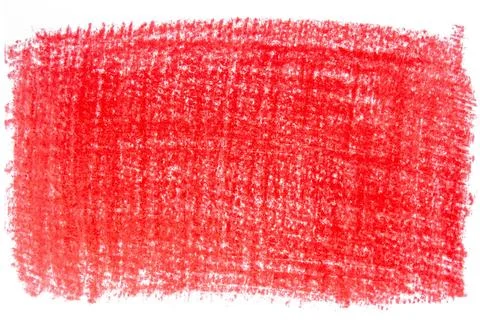 Red crayon pencil scribble isolated on white background Stock Illustration