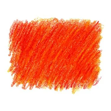Red crayon scribble texture stain isolated on white background Stock Illustration