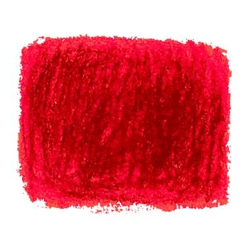 Red crayon scribble texture stain isolated on white background Stock Illustration