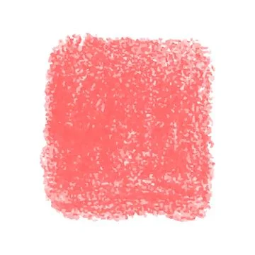 Red crayon scribble texture stain isolated on white background Illustrazione stock