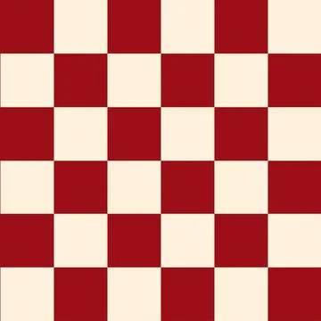 Red Cream Chess Board Background Stock Illustration