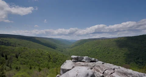 Red Creek Valley From Rohrbaugh Cliffs - Dolly Sods Wilderness, West Virginia Stock-Footage 196078846