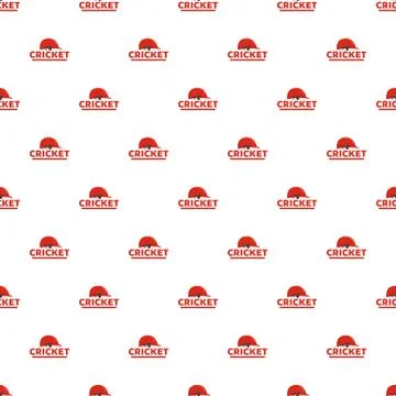 Red cricket helmet pattern seamless vector Illustrazione stock