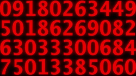 Red Critical Alert Numbers Stock Footage 334001767