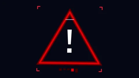 Red critical error message displaying system failure notification on digital Stock Footage 345952789