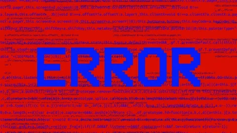 Red Critical error message flashing on screen Glitch, computer hacking attack. 스톡 동영상 157828764