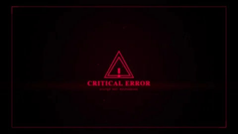 Red critical error message with system not responding text Stock Footage 339045768
