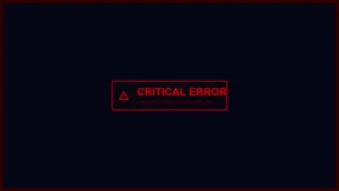 Red critical warning alert animation with flashing signal for system failure Stock Footage 346509795
